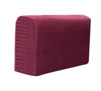 Elastic Polyester Armrest Protectors for Sofas and For Armchairs, NonSlip Covers to Defend Against Dirt and Damage, Seamless Fit, Machine Washable (Wine Red)