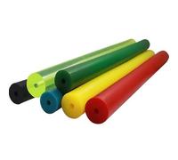 Elastic Polyurethane Rod, PU Round Hollow Rod Multicolor Multiple Sizes 500mm Length 80A Durometer(Yellow,50 * 8mm)
