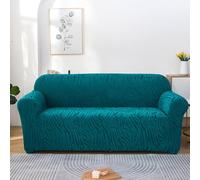 Elastic Print Sofa Cover, Anti-Stain Protector for 1-4 Seat Sofas, Non-Slip, Kid-Friendly, Turquoise Jarapas Design, Ideal for Living Room Decor