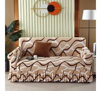 Elastic Printed Sofa Couch Cover with Ruffle Skirt Non Slip & Stretch Fur Protector for 1 2 Seater Armchairs and Louns Universal Fit for RVs and Homes