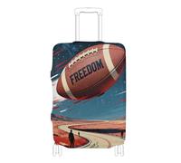 Elastic protective luggage covers Dustproof elastic suitcase covers travel accessory Fit 18-32 Inch Luggage, Cartoon rugby spaceship, M 22-24 in