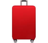 Elastic Protective Suitcase Cover Plain Colour Protective Suitcase Cover Cabin Suitcase Cover 18 to 32 Inches (Red,M (22"-25" Inches))