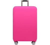 Elastic Protective Suitcase Cover Plain Colour Protective Suitcase Cover Cabin Suitcase Cover 18 to 32 Inches (Pink,M (22"-25" Inches))