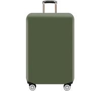 Elastic Protective Suitcase Cover Plain Colour Protective Suitcase Cover Cabin Suitcase Cover 18 to 32 Inches (Dark Green,XL (29"-32" Inches))