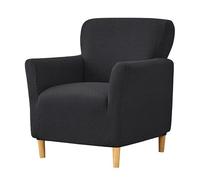 Elastic Recliner Cover with Armrests Soft Armchair Slipcover Universal Stretch Chair Protector Removable Washable Furniture Cover (E-Black 2PCS)