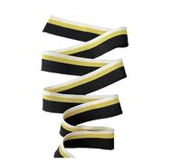 Elastic Ribbed Cuffs Flash Stripe Sewing Rib Fabric Metallic Contrast Tissu Dazzling Collar Cuffs Hem Quilting Cloth(White Yellow Black)