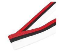 Elastic Ribbed Cuffs Flash Stripe Sewing Rib Fabric Metallic Contrast Tissu Dazzling Collar Cuffs Hem Quilting Cloth(Red Black White)