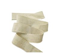 Elastic Ribbed Cuffs Metallic Rib Knit Fabric for Sewing | Metallic Stripe Rib Fabric for Sewing DIY Collars, Cuffs, Hems and Quilting(Beige gold)