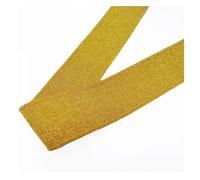Elastic Ribbed Cuffs Metallic Rib Knit Fabric for Sewing | Metallic Stripe Rib Fabric for Sewing DIY Collars, Cuffs, Hems and Quilting(Yellow gold)