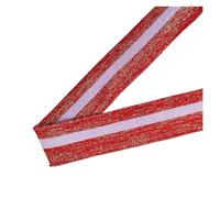 Elastic Ribbed Cuffs Metallic Rib Knit Fabric for Sewing | Metallic Stripe Rib Fabric for Sewing DIY Collars, Cuffs, Hems and Quilting(Red purple gold)