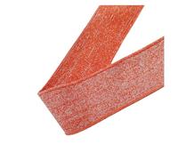 Elastic Ribbed Cuffs Metallic Rib Knit Fabric for Sewing | Metallic Stripe Rib Fabric for Sewing DIY Collars, Cuffs, Hems and Quilting(Orange silver)