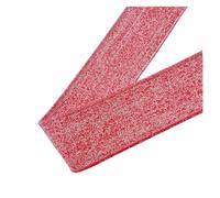 Elastic Ribbed Cuffs Metallic Rib Knit Fabric for Sewing | Metallic Stripe Rib Fabric for Sewing DIY Collars, Cuffs, Hems and Quilting(Red silver)