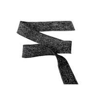 Elastic Ribbed Cuffs Sewing Rib Fabric Solid Bling Flash Stripe Metallic DIY Telas Tissu Dazzling Collar Cuffs Hem Quilting Stoffa Contrast(Black Silver)