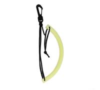 Elastic rope attached luminous ring for For Diving cylinders, glows in dark underwater environments after activation by light, made of plastic (green)