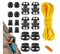 Elastic Rope for Backpack - 18-Piece Buckle Set, Hiking Mountaineering Outdoor Gear Accessory | Ideal for Expanding Storage Capacity Trekking Travel Camping Adventure BagsElastic Rope for Back