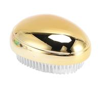 Elastic Scalp Brush, Relaxing Massage Comb with Dust Proof, Lightweight and Compact for Home Use, Widened Bristles Navigate Through Hair Strands, Egg Shape Design for More (Gold)