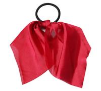 Elastic Scarf for Red Satin Ribbon Hair