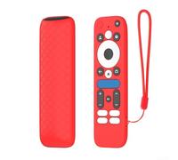 Elastic Silicone Remote Cover for GoogleTV Box 4K Pro, Shockproof Cushioned Design with Real Machine Fit for Reliable Protection (Red)