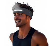 Elastic Silicone Sweatband, Non-Slip Sweat Wicking Headband for Running Yoga Cycling, Soft Stretchy Hair Band for Unisex Fitness Gym Sports Accessory