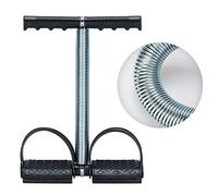 Elastic Sit Up Pull Rope Spring Tension Foot Pedal Abdomen Leg Exerciser Tummy Trimmer Equipment Bodybuilding Home Gym Arm Waist Slimming (Black)