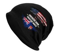 Elastic Size Ski Snow Hats USA American Born Fiji Islands Roots Fiji Islands Flag Hunting Trapper Hat Novelty Skull Cap for Running Adults Couples Gifts