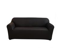 Elastic Sofa Cover, 1-Piece Stretch Furniture Protector, Polyester & Spandex Slipcover for Armchair & Couch, Black, Fits 4-Seater Sofa - & Stylish