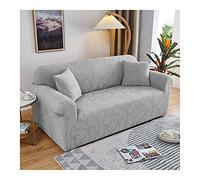 Elastic Sofa Cover 1-Seater Right Arm Vintage Leaf Print Stretchable Grey Polyester Slipcover for Sofa Modern Home Decor Easy Care Furniture Protector