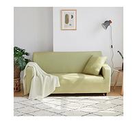 Elastic Sofa Cover 3-Seater with Right Chaise Stretchable Solid Mustard Yellow Armchair Slipcover Polyester Furniture Protector for Living Room