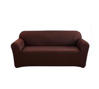 Elastic Sofa Cover, 4-Seater Stretch Furniture Protector, Polyester & Spandex Slipcover for Armchair & Couch (Coffee Color) - & Stylish Home Decor