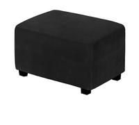 Elastic Sofa Cover for Pouf & Ottoman - Stretchable Non-Slip Protector, Reversible Black Design, Ideal for Living Room & Home Decor, Slish & Functal.