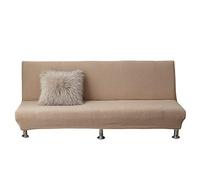 Elastic Sofa Cover for Sleeper Sofa No Armrest Stretchable Couch Protector for Click Clack Sofa 2 Seater Khaki Durable Fabric Easy to Install
