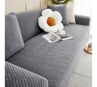 Elastic Sofa Cover, Knitted Fabric, Soft All-Inclusive Protector for Low Back Sofas, Fitted Sheet Style, Suitable for 3 Seater
