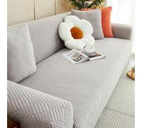 Elastic Sofa Cover, Knitted Fabric, Soft All-Inclusive Protector for Low Back Sofas, Fitted Sheet Style, Suitable for 3 Seater