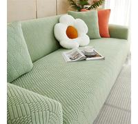 Elastic Sofa Cover, Knitted Fabric, Soft All-Inclusive Protector for Low Back Sofas, Fitted Sheet Style, Suitable for 3 Seater