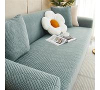 Elastic Sofa Cover, Knitted Fabric, Soft All-Inclusive Protector for Low Back Sofas, Fitted Sheet Style, Suitable for 3 Seater