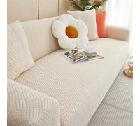 Elastic Sofa Cover, Knitted Fabric, Soft All-Inclusive Protector for Low Back Sofas, Fitted Sheet Style, Suitable for 3 Seater
