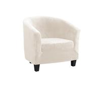 Elastic Sofa Cover Solid Color Armchair Protector Universal Chair Slipcover for Club Reception Bedroom - Beige Stretchable Furniture Protector for Easy Care