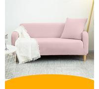 Elastic Sofa Cover Universal Slipcover for 1-3 Seater Non-Slip Dust-Proof Minimalist Decorative Couch Protector Fits 145-185cm Sofas Pink Color