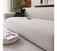 Elastic Sofa Covers for 1/2/3/4/5 Seater - Anti-Slip, Stretchable Couch Protector, Pet-Friendly Light Grey, 190cm/230cm, Ideal for Living Room, Dogs, Cats & Pets