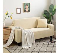 Elastic Sofa Slipcovers for 1 Seater Sofas Non Slip & Washable Solid Color Covers Soft Fabric Protect for Living Room Ideal for Kids Dogs and Cats Fits 90 140cm