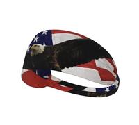 Elastic sports headband American Flag Fly Eagle printed elastic sports headband suitable for sports travel and indoor fitness