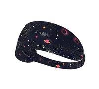Elastic sports headband Constellation Star Clusters Galaxies printed elastic sports headband suitable for sports travel and indoor fitness