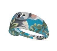 Elastic Sports Headband Cute Cartoon Koala Printing Soft and Comfortable Moisture-Wicking Suitable for Yoga and Running