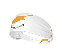 Elastic Sports Headband Cyprus Flag Outdoor Sports Elastic Headband Fitness Sports Yoga Cycling Headband