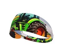 Elastic Sports Headband DLXW Company Farm Tractor Picture Soft and Comfortable Moisture-Wicking Suitable for Yoga and Running