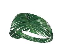 Elastic Sports Headband DLXW Dinosaur Palm Leaf Picture Soft and Comfortable Moisture-Wicking Suitable for Yoga and Running