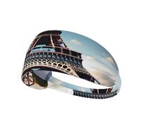 Elastic Sports Headband DLXW Eiffel Tower Love Paris Picture Soft and Comfortable Moisture-Wicking Suitable for Yoga and Running