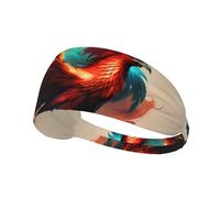 Elastic Sports Headband DLXW Fantasy Phoenix Picture Soft and Comfortable Moisture-Wicking Suitable for Yoga and Running