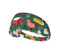 Elastic Sports Headband DLXW Farm Animals Picture Soft and Comfortable Moisture-Wicking Suitable for Yoga and Running