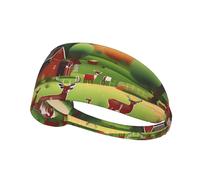 Elastic Sports Headband DLXW Farm with Deer Picture Soft and Comfortable Moisture-Wicking Suitable for Yoga and Running